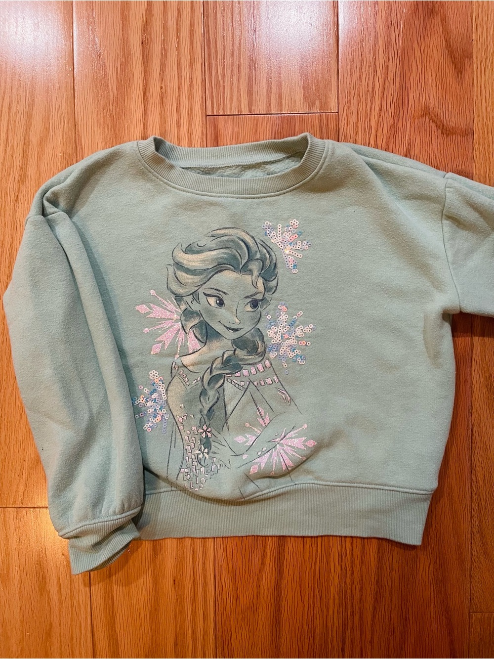 Disney Light Teal Elsa Crewneck Sweatshirt